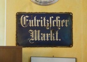 Altes Schild vom Eutritzscher Markt