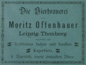 1891: Anzeige im Adressbuch für die Ostvororte Leipzigs